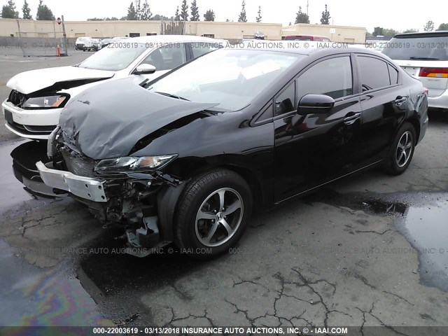 2HGFB2F74FH515304 - 2015 HONDA CIVIC SE BLACK photo 2