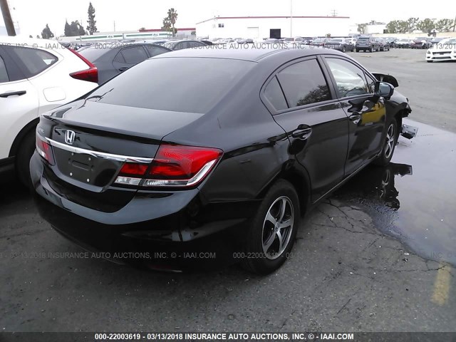 2HGFB2F74FH515304 - 2015 HONDA CIVIC SE BLACK photo 4