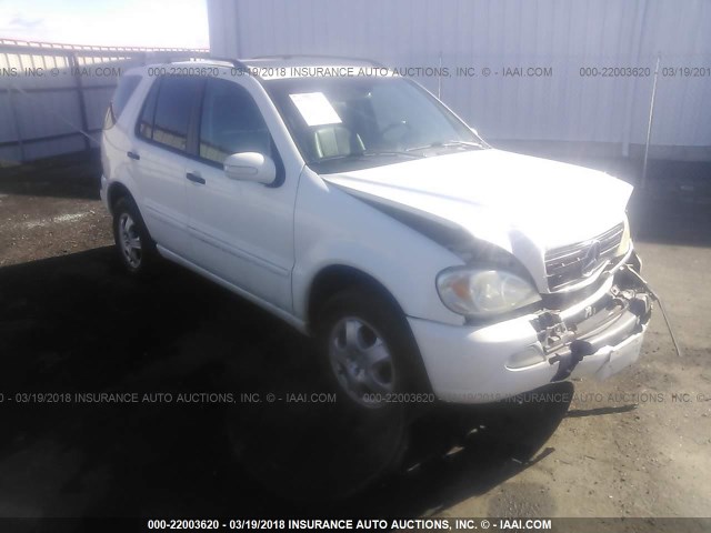 4JGAB54E43A393805 - 2003 MERCEDES-BENZ ML 320 WHITE photo 1