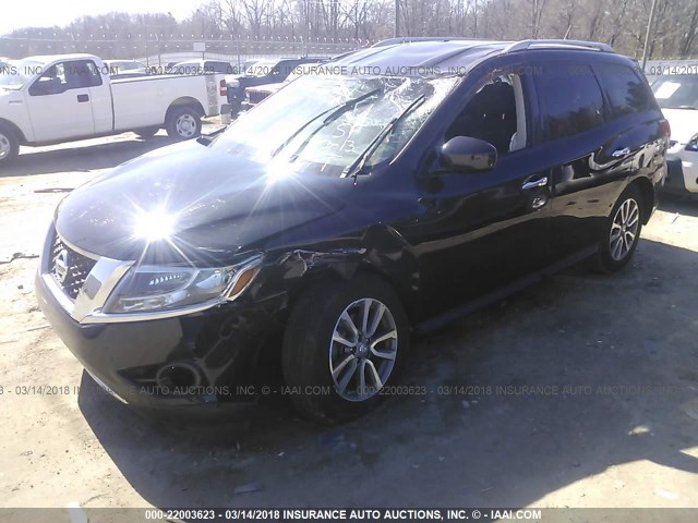 5N1AR2MN0GC616622 - 2016 NISSAN PATHFINDER S/SV/SL/PLATINUM BLACK photo 2