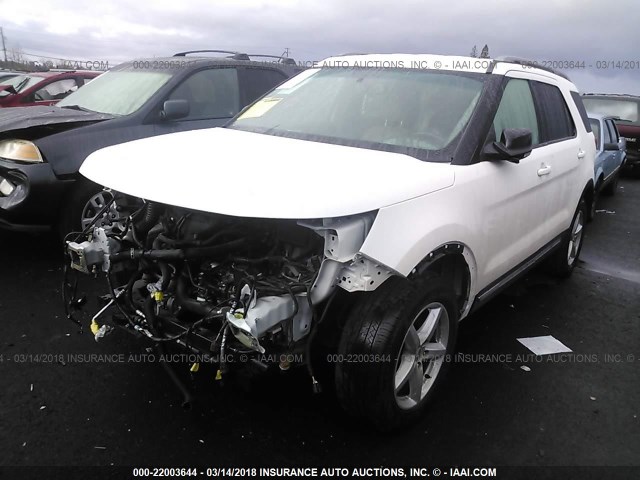 1FM5K8DH2GGC13107 - 2016 FORD EXPLORER XLT WHITE photo 2