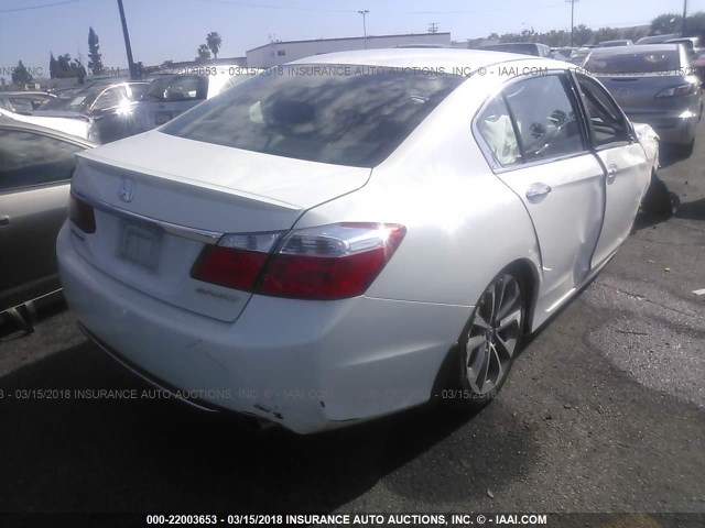 1HGCR2F52EA263210 - 2014 HONDA ACCORD SPORT WHITE photo 4