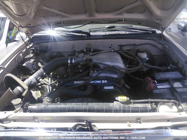 5TESN92N24Z386286 - 2004 TOYOTA TACOMA XTRACAB PRERUNNER თაფლისფერი ფოტო 10