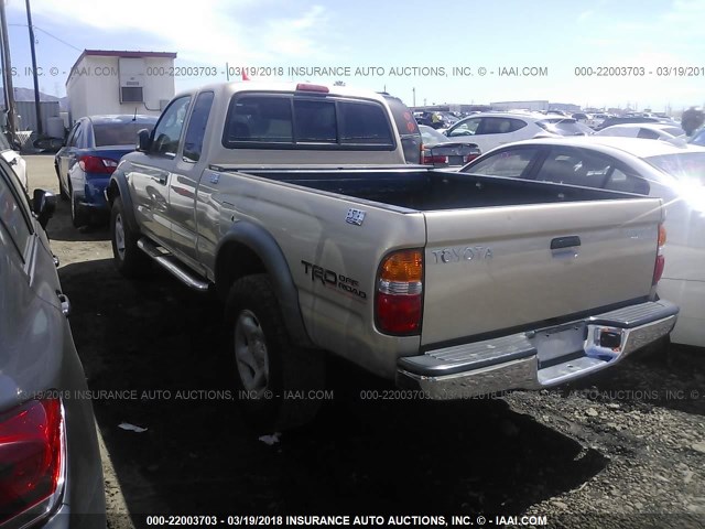 5TESN92N24Z386286 - 2004 TOYOTA TACOMA XTRACAB PRERUNNER TAN photo 3