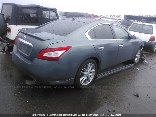 1N4AA5AP8BC811725 - 2011 NISSAN MAXIMA S/SV BLUE photo 4