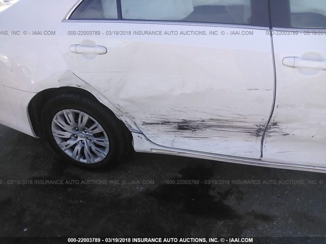4T4BF1FK3DR308592 - 2013 TOYOTA CAMRY L/SE/LE/XLE 白色 照片 6