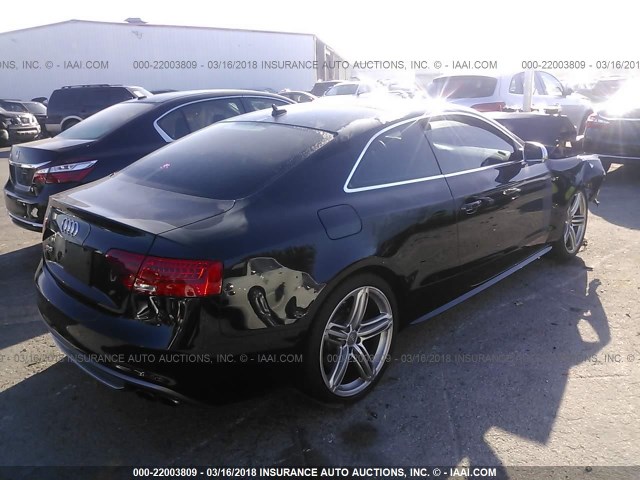 WAUCGAFR1DA000820 - 2013 AUDI S5 PREMIUM PLUS 黑色 照片 4