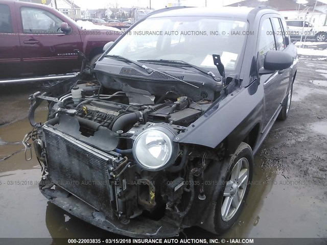 1J8FT47068D785300 - 2008 JEEP COMPASS SPORT BLACK photo 2