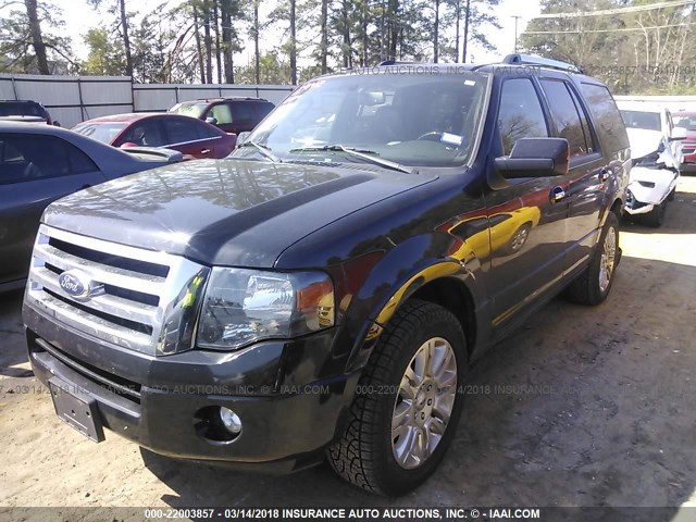 1FMJU1K55DEF61533 - 2013 FORD EXPEDITION LIMITED BLACK photo 2