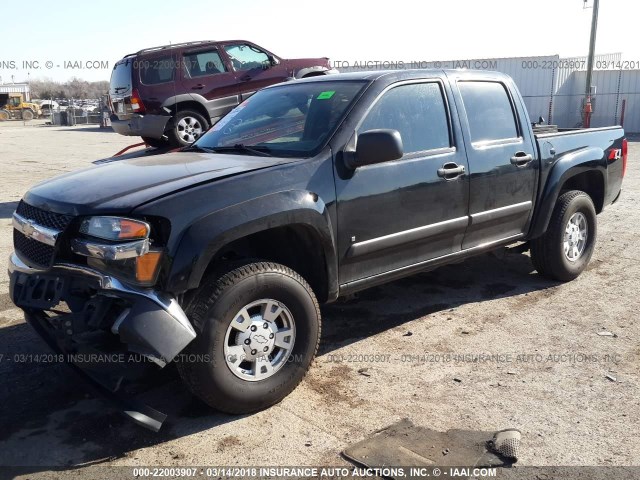 1GCDT13E388175443 - 2008 CHEVROLET COLORADO BLACK photo 2