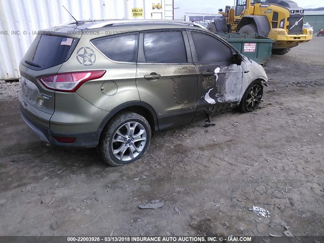 1FMCU9JXXEUB49576 - 2014 FORD ESCAPE TITANIUM GREEN photo 4