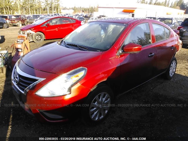 3N1CN7AP1GL865286 - 2016 NISSAN VERSA S/S PLUS/SV/SL RED photo 2