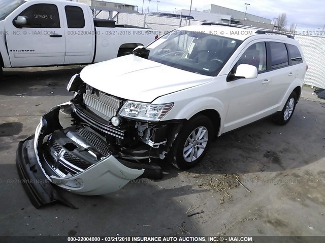 3C4PDDBG8HT540330 - 2017 DODGE JOURNEY SXT WHITE photo 2