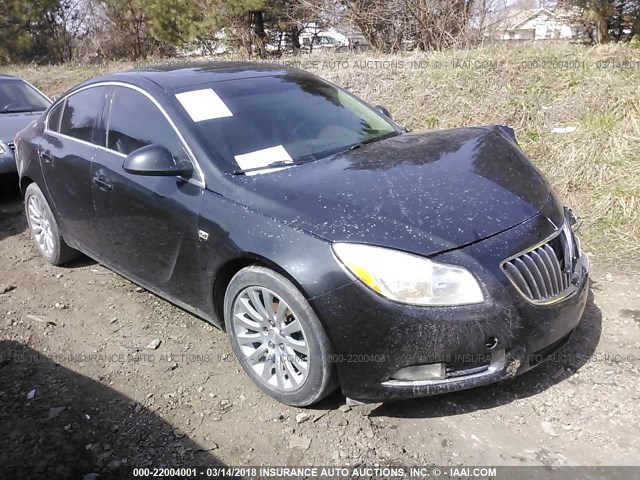 W04GP5EC5B1008127 - 2011 BUICK REGAL CXL BLACK photo 1