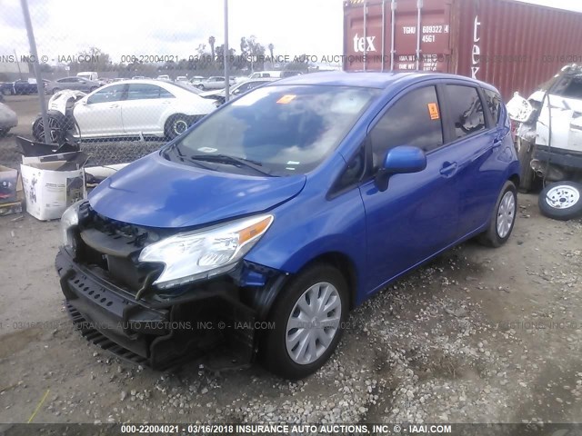 3N1CE2CP0EL396561 - 2014 NISSAN VERSA NOTE S/S PLUS/SV/SL BLUE photo 2