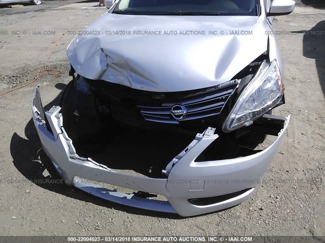 1N4AB7AP8DN904633 - 2013 NISSAN SENTRA S/SV/SR/SL SILVER photo 6