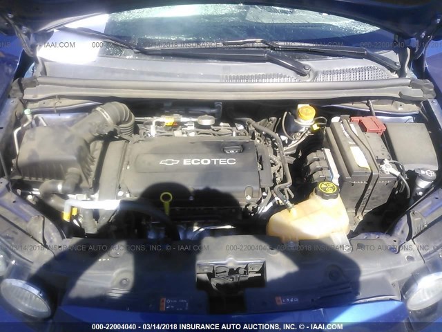 1G1JB5SG0D4145388 - 2013 CHEVROLET SONIC LS ლურჯი ფოტო 10