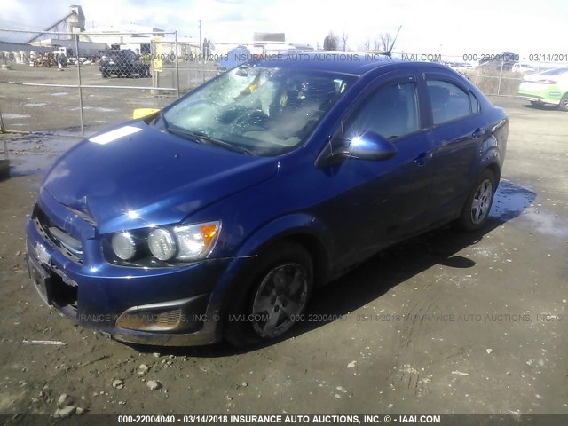 1G1JB5SG0D4145388 - 2013 CHEVROLET SONIC LS ლურჯი ფოტო 2