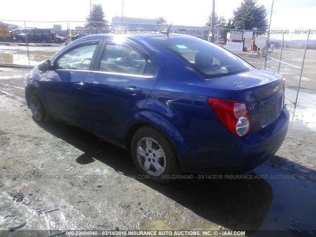 1G1JB5SG0D4145388 - 2013 CHEVROLET SONIC LS ლურჯი ფოტო 3