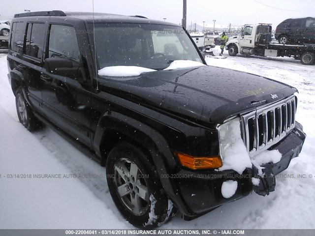 1J8HG48K37C647683 - 2007 JEEP COMMANDER BLACK photo 1