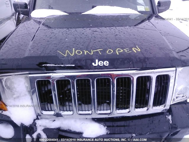 1J8HG48K37C647683 - 2007 JEEP COMMANDER BLACK photo 10