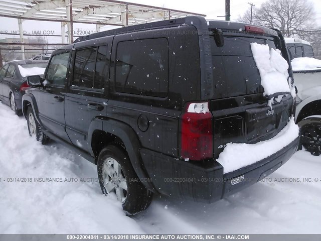 1J8HG48K37C647683 - 2007 JEEP COMMANDER BLACK photo 3