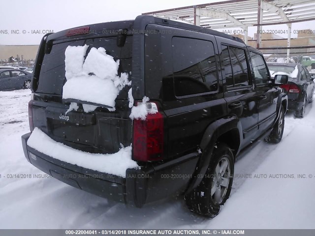1J8HG48K37C647683 - 2007 JEEP COMMANDER BLACK photo 4