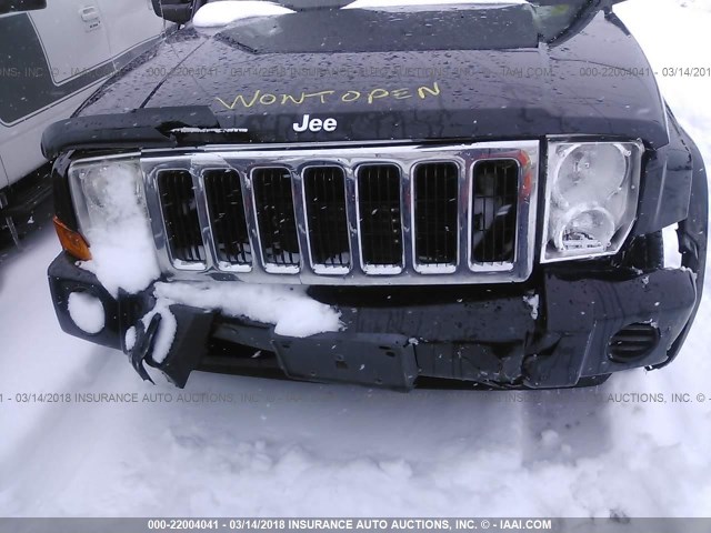 1J8HG48K37C647683 - 2007 JEEP COMMANDER BLACK photo 6