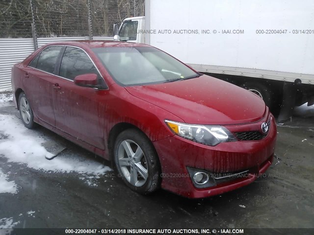 4T1BF1FK2DU643644 - 2013 TOYOTA CAMRY L/SE/LE/XLE RED photo 1