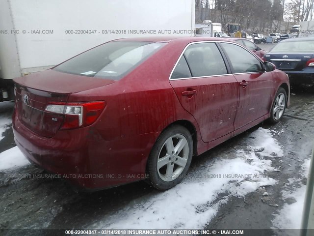 4T1BF1FK2DU643644 - 2013 TOYOTA CAMRY L/SE/LE/XLE Qırmızı foto 4