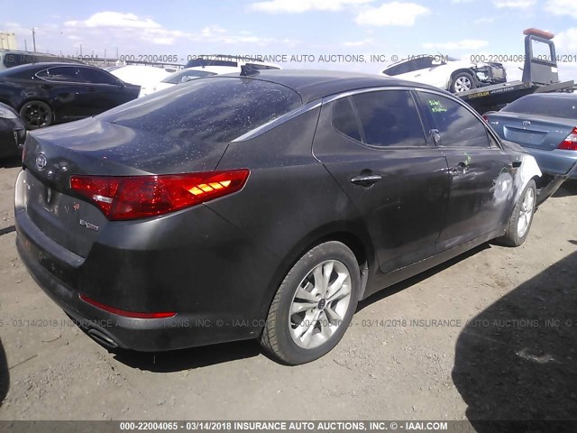 KNAGN4A72B5101059 - 2011 KIA OPTIMA EX/SX BROWN photo 4