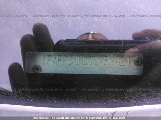 1FAFP34N07W256424 - 2007 FORD FOCUS ZX4/S/SE/SES 红色 照片 9