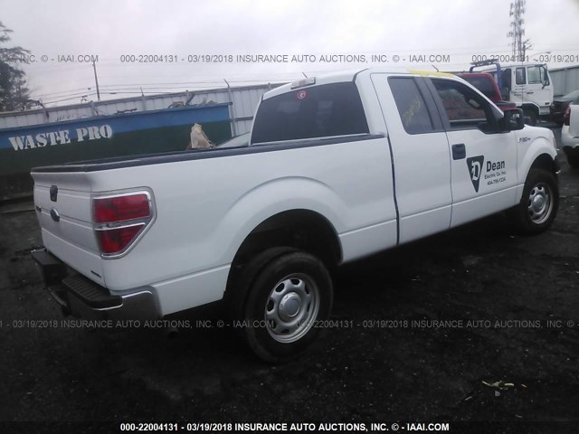 1FTEX1CM6EFB55730 - 2014 FORD F150 SUPER CAB WHITE photo 4