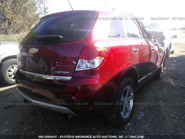 3GNAL3E54CS520384 - 2012 CHEVROLET CAPTIVA SPORT/LT RED photo 4