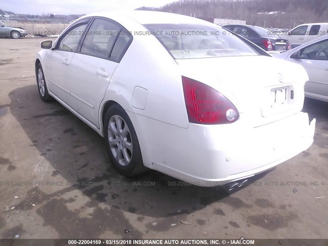 1N4BA41E17C850015 - 2007 NISSAN MAXIMA SE/SL WHITE photo 3