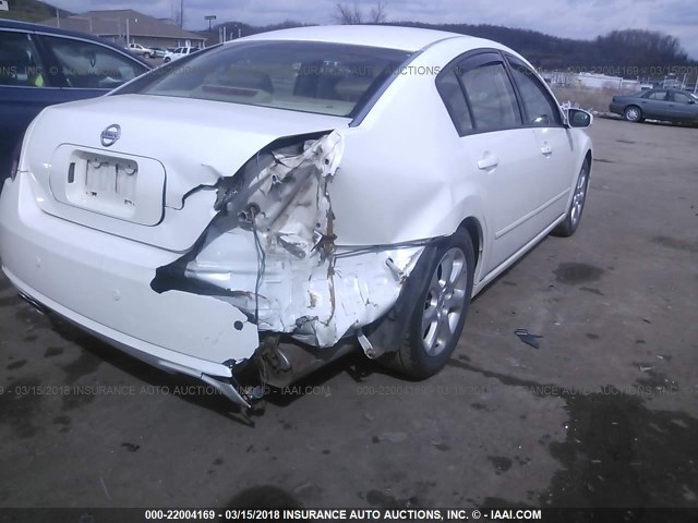 1N4BA41E17C850015 - 2007 NISSAN MAXIMA SE/SL WHITE photo 6