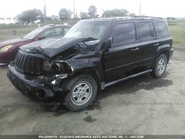 1J8FT28W58D640904 - 2008 JEEP PATRIOT SPORT BLACK photo 2