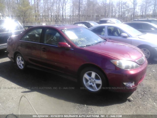 4T1BE32K65U414762 - 2005 TOYOTA CAMRY LE/XLE/SE RED photo 1