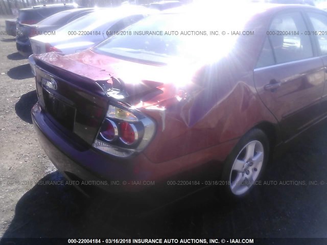 4T1BE32K65U414762 - 2005 TOYOTA CAMRY LE/XLE/SE 红色 照片 6