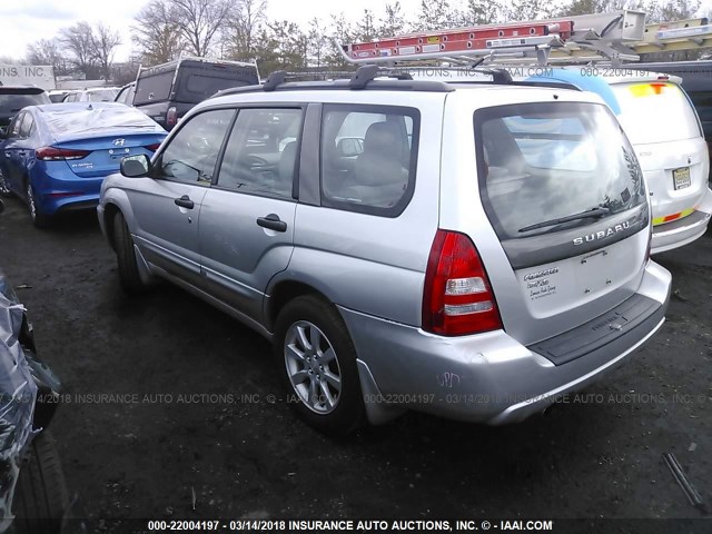 JF1SG65625H726607 - 2005 SUBARU FORESTER 2.5XS SILVER photo 3