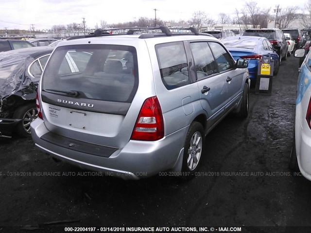 JF1SG65625H726607 - 2005 SUBARU FORESTER 2.5XS ვერცხლისფერი ფოტო 4