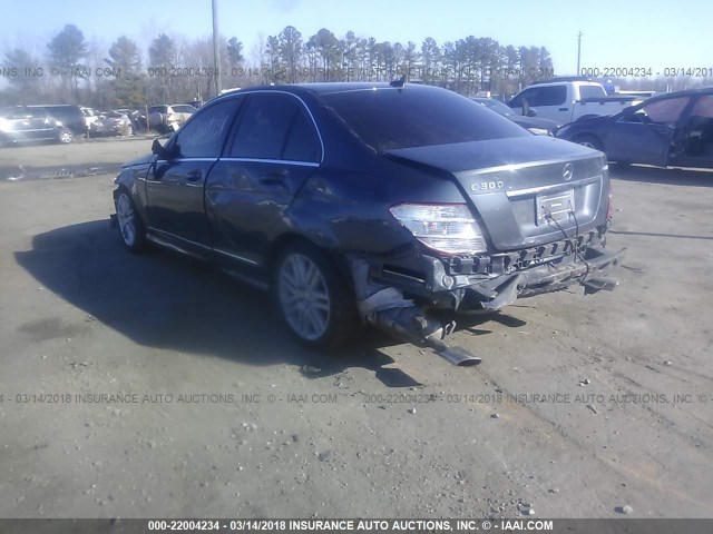 WDDGF81X19R069429 - 2009 MERCEDES-BENZ C 300 4MATIC GRAY photo 3