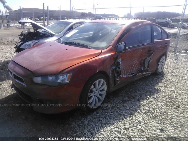 JA3AU86W79U017921 - 2009 MITSUBISHI LANCER GTS ORANGE photo 2