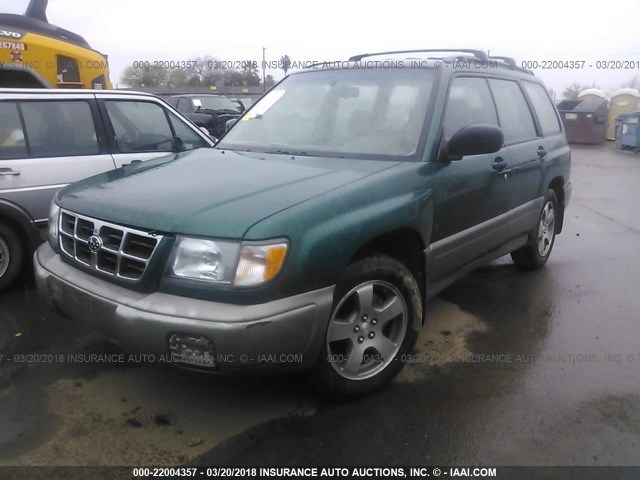 JF1SF6555XH700662 - 1999 SUBARU FORESTER S/S LIMITED GREEN photo 2