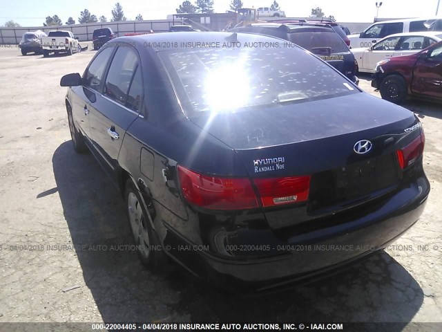 5NPET4AC7AH636626 - 2010 HYUNDAI SONATA GLS BLACK photo 3