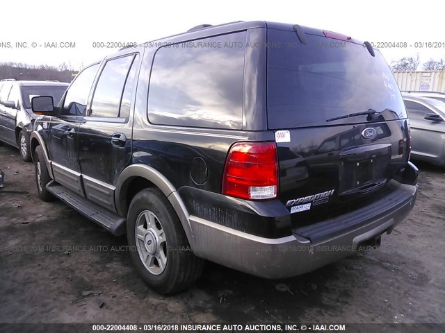 1FMFU18L73LA01583 - 2003 FORD EXPEDITION EDDIE BAUER BLACK photo 3