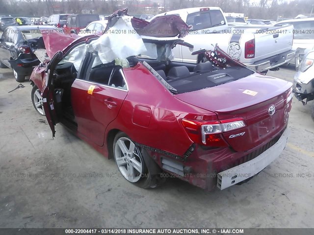 4T1BF1FK5DU700869 - 2013 TOYOTA CAMRY L/SE/LE/XLE 红色 照片 3