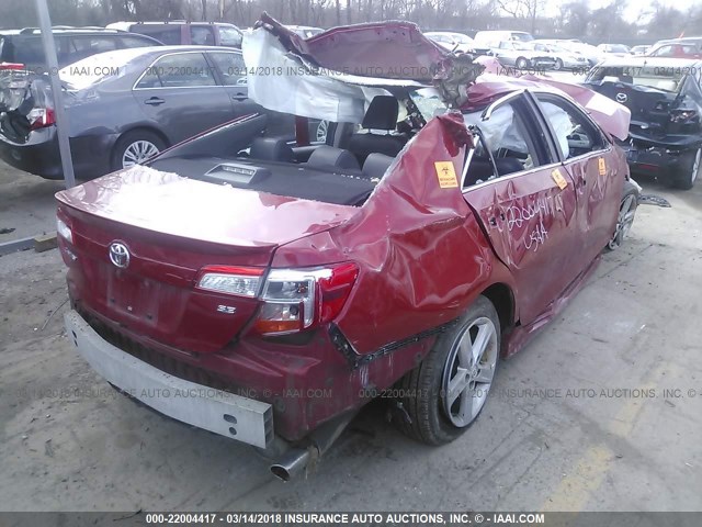 4T1BF1FK5DU700869 - 2013 TOYOTA CAMRY L/SE/LE/XLE 红色 照片 4