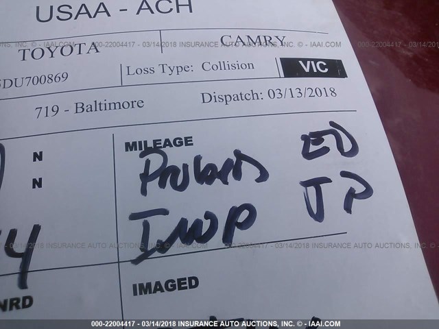 4T1BF1FK5DU700869 - 2013 TOYOTA CAMRY L/SE/LE/XLE 红色 照片 7