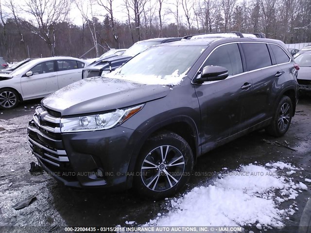 5TDBZRFHXHS442258 - 2017 TOYOTA HIGHLANDER LE/LE PLUS GRAY photo 2